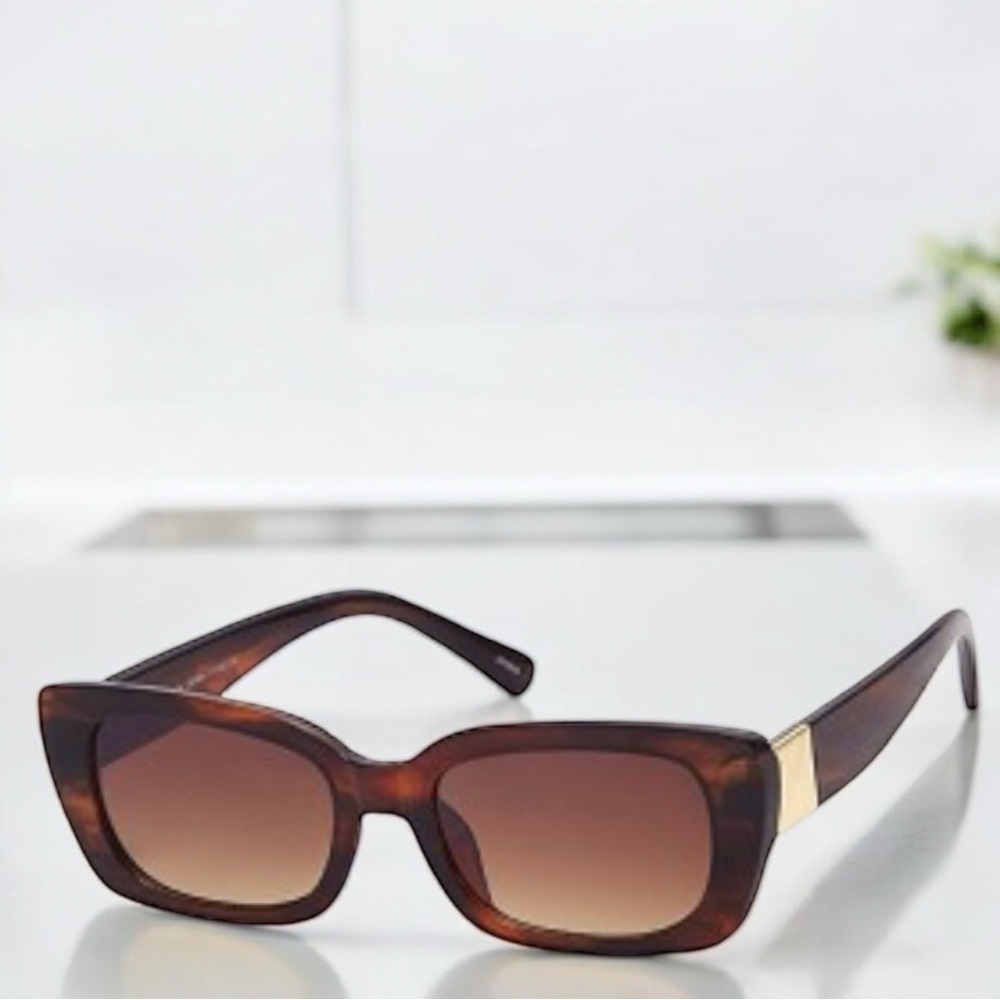 Allure glasses Genesis F5358AG dark brown cat eye sunglasses  | 50-20-140